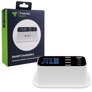 Freenet 42W Szybka ładowarka QC 8-krotny zasilacz USB-C USB-A Desktop Stacja ładująca - Zdjęcie 1 z 8