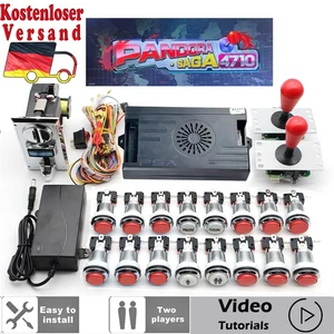 2 Player 4710 in 1 Pandora Saga Box Kit Copy SANWA Joystick,Chrome LED Push Butt - Bild 1 von 12