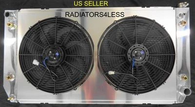 CAMPEÓN 3 FILAS CUBIERTA RADIADOR VENTILADORES 16" 94 95 96 97 98 CHEVY TRUCK 454 19" NÚCLEO Foto 1 de 2