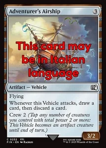 MTG 4x ADVENTURER's AIRSHIP EXC - AERONAVE DELL'AVVENTURIERO 252 - FIN - MAGIC - Picture 1 of 1