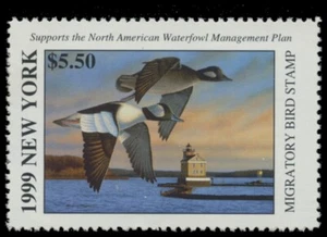 1999  New York State Duck Stamp Mint Never Hinged. Original Gum  - Picture 1 of 1