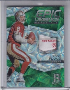 STEVE YOUNG 2017 Panini Spectra Epic Legends Materials Neon Green #2 7/10 49ers - Picture 1 of 2