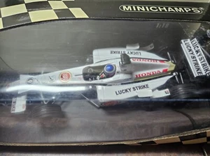 1/18 Minichamps BAR Honda 003 Olivier Panis 2001 "Lucky Strike" - Foto 1 di 9