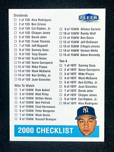 Derek Jeter - 2000 Fleer Tradition Béisbol #427 - Yankees de Nueva York - Imagen 1 de 2