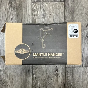 Village Lighting Silver Mantle Garland Stocking Hangers 3-Pack Metal Adjustable - Picture 1 of 9
