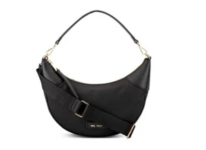 NINE WEST Byron nylon hobo shoulder crossbody bag - Black - Picture 1 of 6