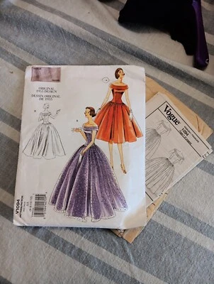 Vogue Patterns V1094 Womens Dress AA 6 8 10 12 VTG 1955 Original Design Uncut - Image 1 of 4