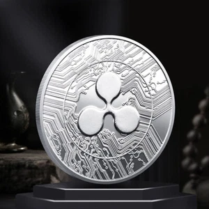 Silberplatte Sammlerstück XRP Metall Handwerk Wellmünze Gedenkgeschenk - Bild 1 von 8