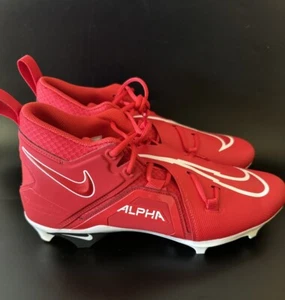 Nike Men's 12.5 Alpha Menace Pro 3 Mid Football Cleats CT6649-616 University Red - Picture 1 of 7