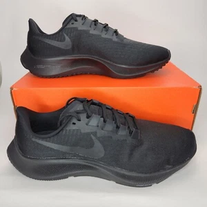 Nike Air Zoom Pegasus 37 'Triple Black' Men's Running Shoe BQ9646-005 - Picture 1 of 8