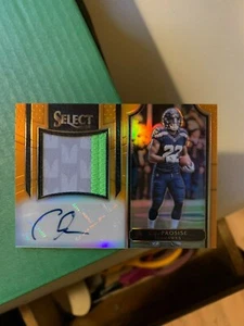 2016 PANINI SELECT C.J. PROSISE ORANGE 2CLR PATCH AUTOGRAPH CARD ~ 16/35 ~ #JS-C - Picture 1 of 1