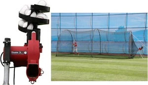 Heater Sports Complete Home Batting Cage w/Heater JR. Pitching Machine - Picture 1 of 1