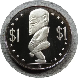 elf Cook Islands 1 Dollar 1972 God of Creation Proof - Picture 1 of 2