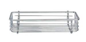 WENKO Ablage Chrom Aufbewahrung Korb Regal Gäste WC Bad Accessoires 25x6x12cm - Bild 1 von 7