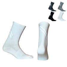 Pro Mens Womens Reflective Cycling Sports Ankle Socks Riding Bicycle Socks White