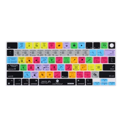 XSKN Photoshop Shortcuts Keyboard Cover for 2022+ Macbook Air 13.6/15.3 M2 M3 M4 - Image 1 of 4