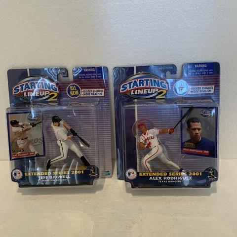 2001 Starting Lineup 2 Extended Series Jeff Bagwell & Alex Rodriguez Act Figure Cover