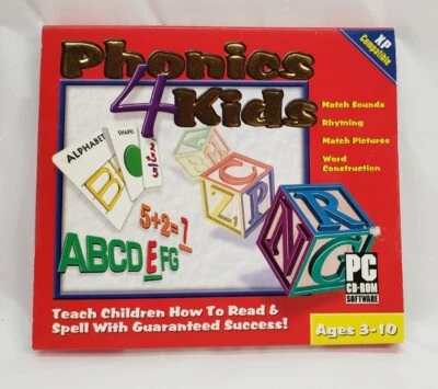 Phonics 4 For Kids Children Cosmic PC Software Windows 98/2000/XP CD-ROM - Image 1 of 3