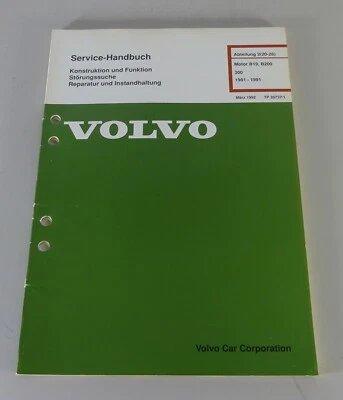 Manual de Taller Volvo 340/360 Motor B19, B200 Año 1981-1991 Stand 1992 - Imagen 1 de 3