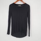 Madewell Black Scoop Neck Burnout Classic Tee Size Xs Long Sleeve