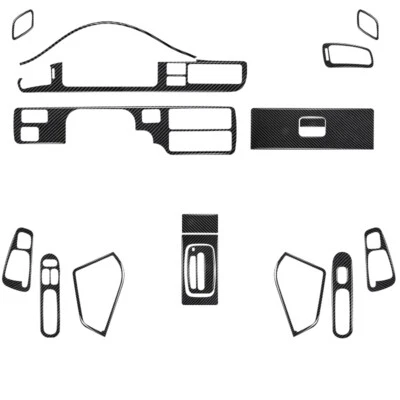 Kit interior completo de fibra de carbono de 17 piezas para Honda Civic 2 puertas Foto 1 de 4