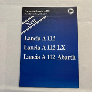 Lancia A112 LX Abarth Car Sales Brochure Catalog Lancia A 112 - Picture 1 of 5