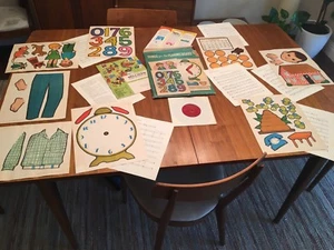 Paquete de canciones infantiles vintage de tablero de franela con grabación LP 1966 fieltro útiles escolares - Imagen 1 de 12