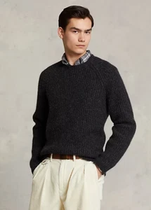 $448 Polo Ralph Lauren Alpaca Wool Blend Textured Chuncky Knit Sweater Men's 2XL - Picture 1 of 4