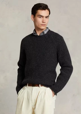 $448 Polo Ralph Lauren Alpaca Wool Blend Textured Chuncky Knit Sweater Men's 2XL - Image 1 of 4