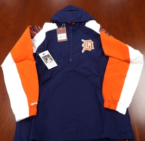 NWT MITCHELL & NESS MLB DETROIT TIGERS WINDBREAKER JACKET SIZE XS - Picture 1 of 5