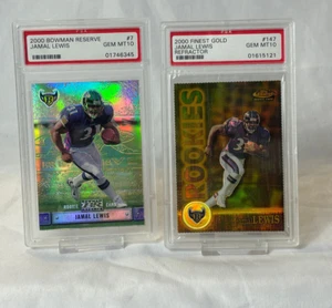2000 Bowman Reserve #7 & Topps Finest Gold Refractor #147 JAMAL LEWIS PSA 10 - Picture 1 of 10