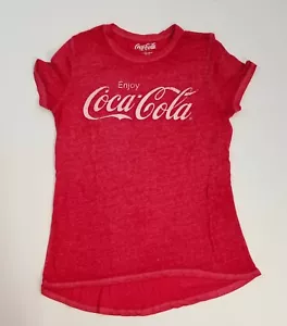 Womens Super Soft Coca Cola Red Acid Wash T Shirt Large - Picture 1 of 12