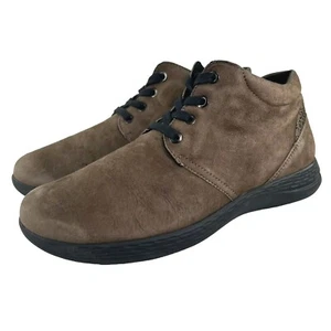 Fidelio Hallux Hayley Women’s Side Zip Booties US 8.5 Tan Leather Lace-Up Shoes - Picture 1 of 10