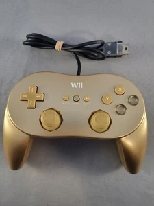 Mando Club Nintendo Wii Pro - RVL-005 - OEM - Dorado - ¡Probado! - Imagen 1 de 2