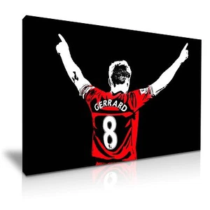 Steven Gerrard Fußballer ikonisches Leinwand Wandbild Bild Druck ~ 9 Größen - Bild 1 von 1