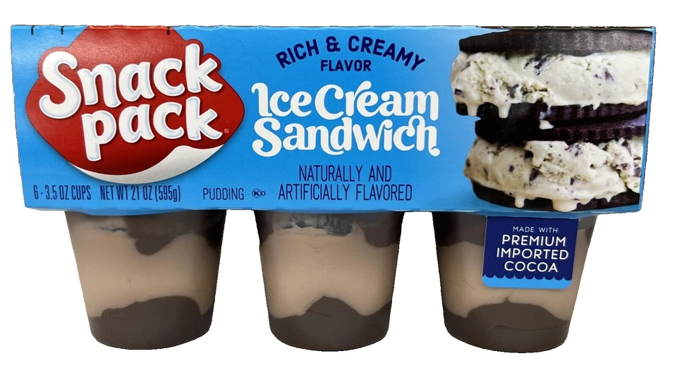 Snack Pack Ice Cream Sandwich Flavored Pudding Cups 21 oz - Image 1 of 1