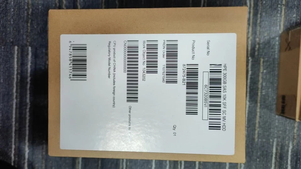 HPE 872475-B21 872735-001  300GB 12G SAS 10K SFF 2.5" DC SC HDD Hard Drive NEW - Image 1 of 4