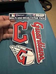Cleveland Guardians 3 Pack Decal Pack 2x3” MLb LICENSED - Picture 1 of 1