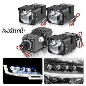 Universal 2.0'' Bi LED Projector Hyperboloid Lens Hi/Lo 6000K Headlight Retrofit - Picture 1 of 22