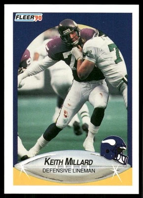 1990 Fleer #105 Keith Millard Minnesota Vikings Football Card - Image 1 of 2