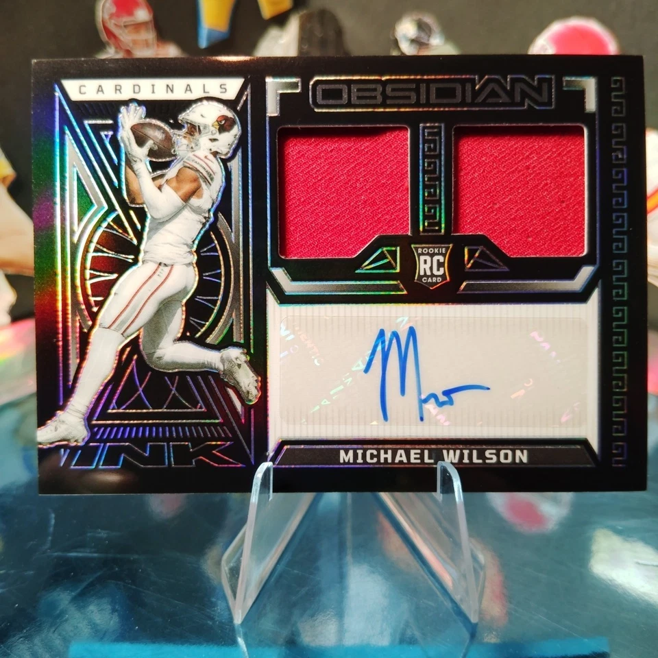 2023 Panini Obsidian - Rookie Jersey Ink Michael Wilson #RJI-MWI /199 (AU, MEM, - Image 1 of 4
