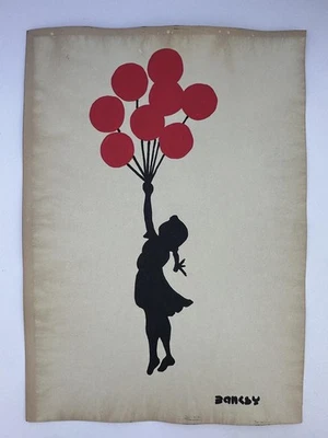 Pintura artística Banksy certificado de autenticidad dibujo original vintage firmada Foto 1 de 3