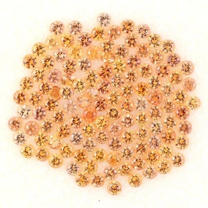 Runder natürlicher orange-gelber Saphir im Diamantschliff 120 Stck. 3,12 kt 1,7 mm Edelstein - Bild 1 von 14