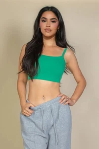 Ribbed Knit Cami Crop Top - Picture 1 of 5