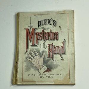 1884 Rare DICK’S PALMISTRY Antique BOOK Fortune Teller PALM READER 1st Edition! - Picture 1 of 13