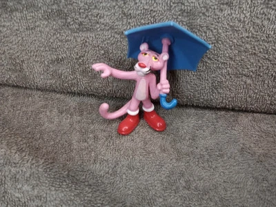 PINK PANTHER With Blue Umbrella Figure Rare UNITED ARTISTS by BULLY 1984 Vintage - Image 1 of 4