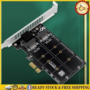 M.2 SATA To PCIE Dual-Disk Array Card Double Disc Adapter Board Support M.2 SSD - Bild 1 von 12