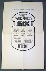 Charles Strouse Six Eine musikalische Reise im Cricket House NYC 1971 Mini Poster - Bild 1 von 10