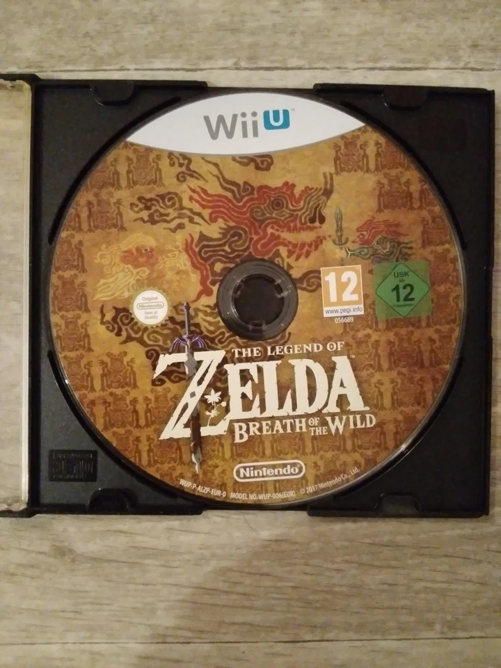 nintendo wii u zelda breath of the wild loose version fr etat proche neuf cd - Photo 1/1