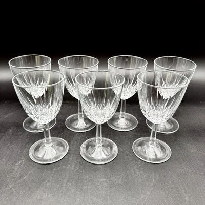 Cristal D'Arques DIAMANTE Claret Corte Diamante 5 5/8" Juego de Copas de Vino/7 De Colección Foto 1 de 4